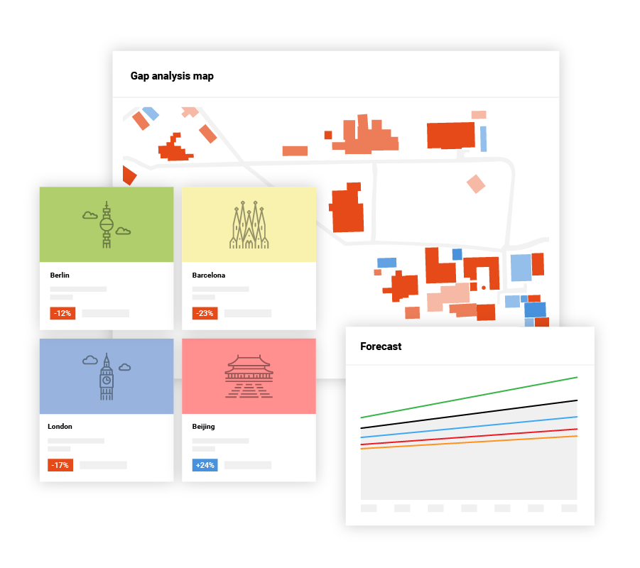 Portfolio analysis view in the spaciv platform